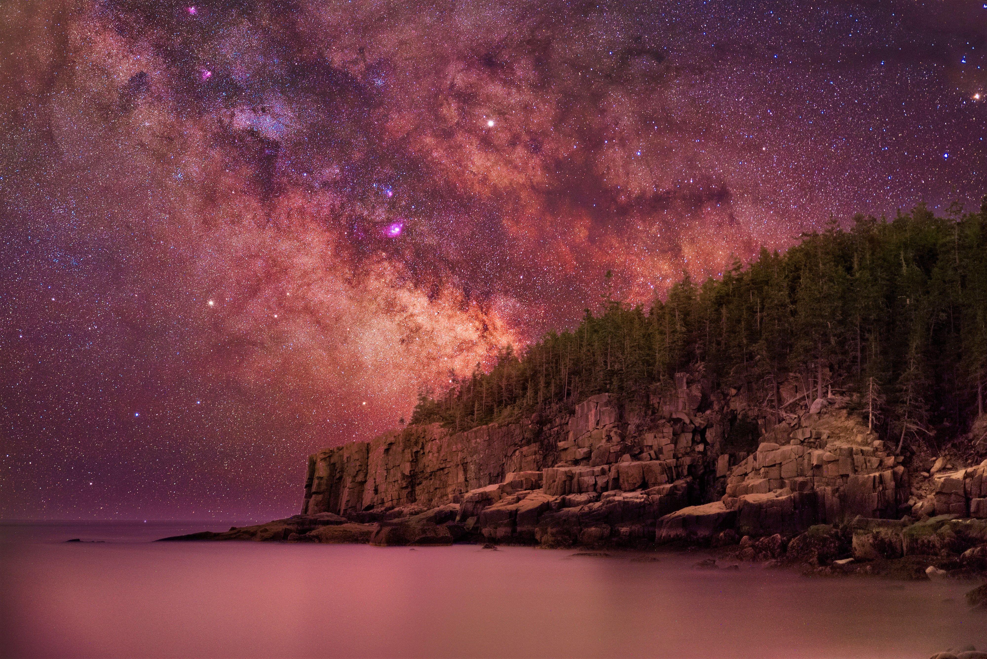4000x2672 Galaxy in Night Sky 4k Ultra HD Wallpaper. Background Image