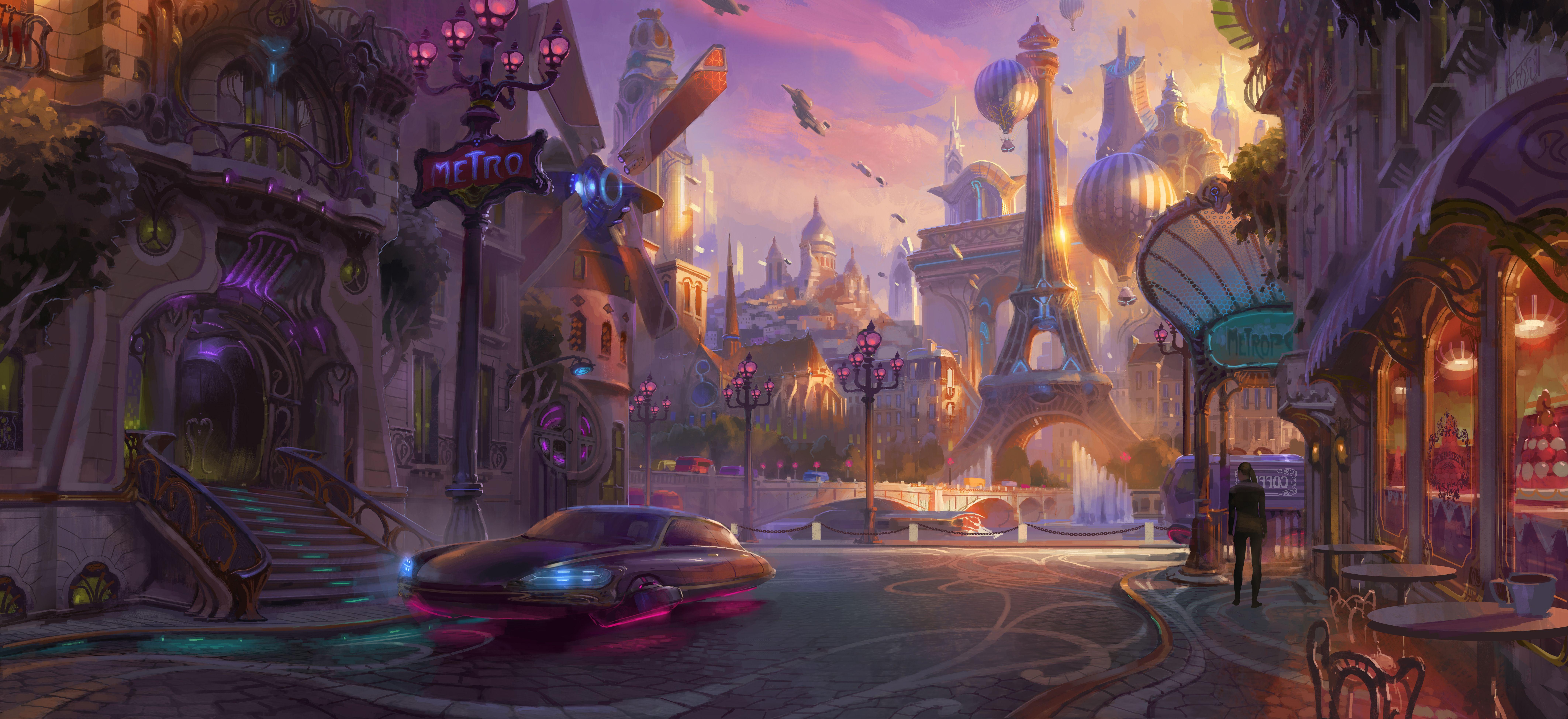 8500x3897 Overwatch Paris Key Art HD Games, 4k Wallpaper