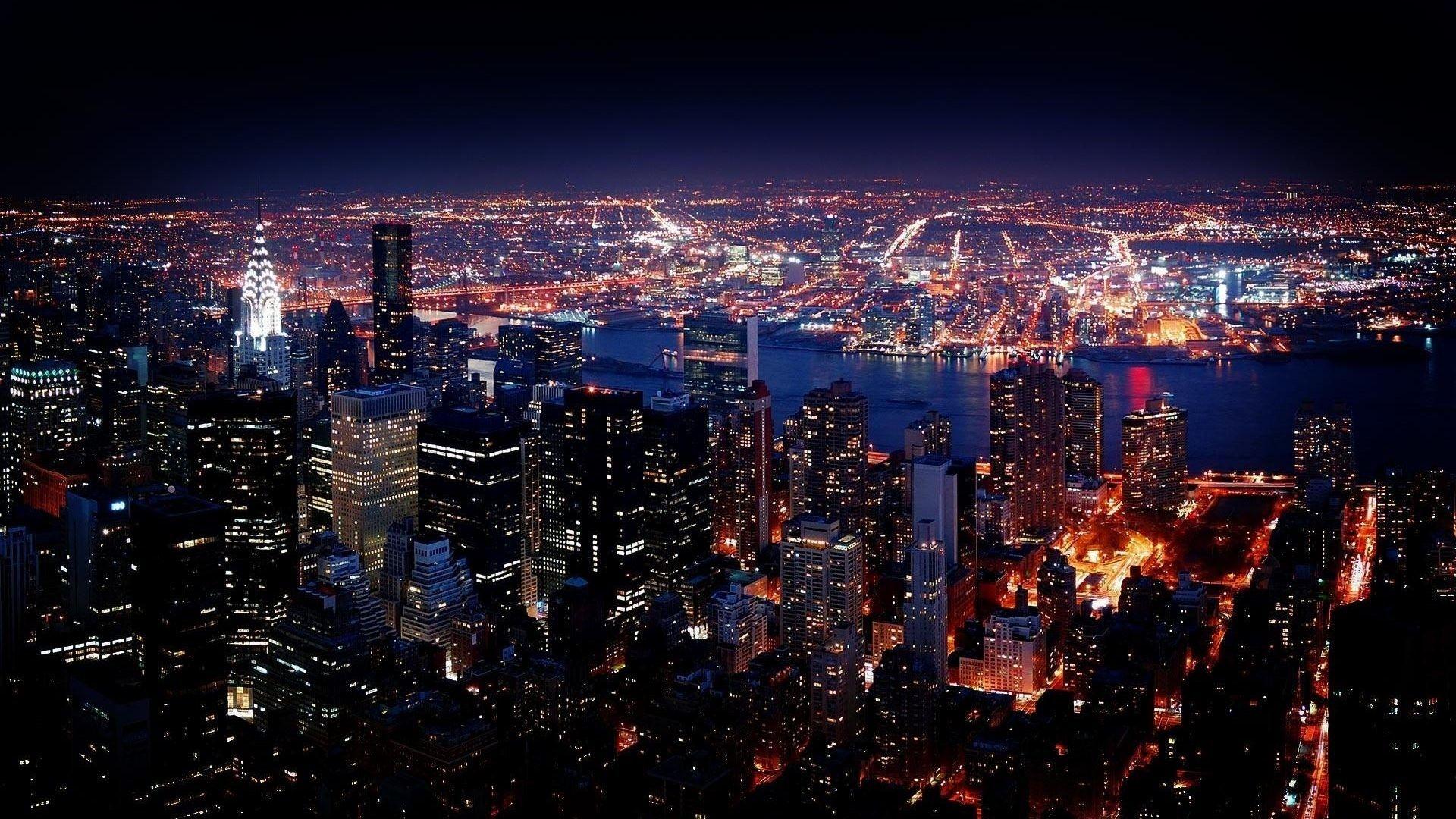 1920x1080 NYC at Night Wallpaper