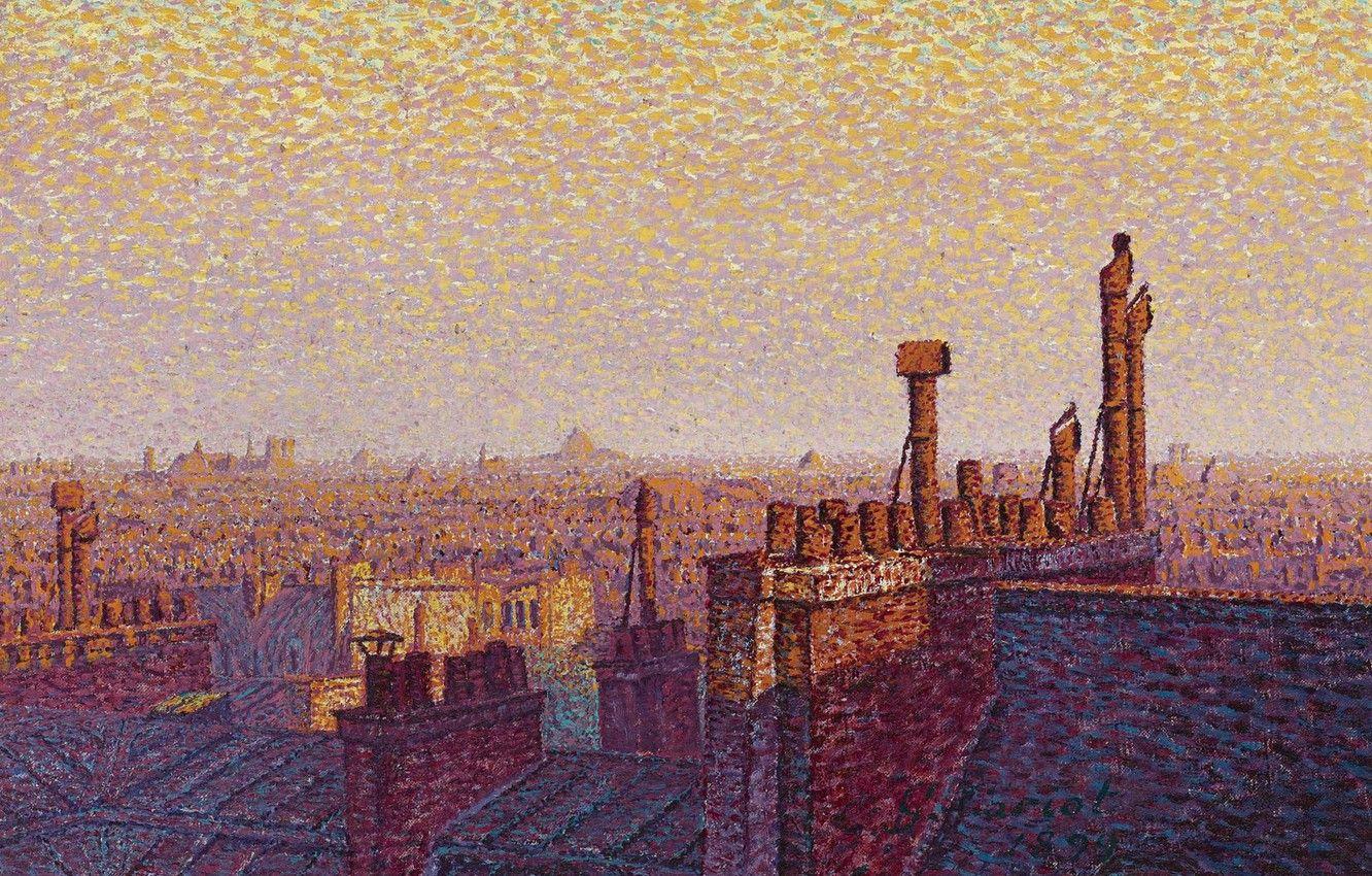 1332x850 Wallpaper picture, the urban landscape, Gustave Cariot