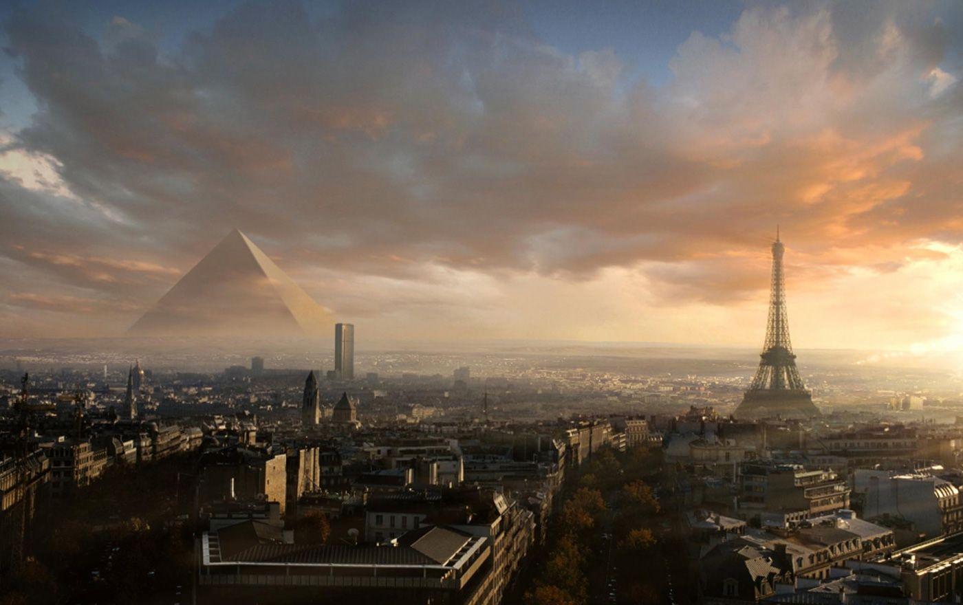 1400x880 World local bank HSBC Paris, 1400 x 880pix wallpaper Surreal Art, Photo Manipulation