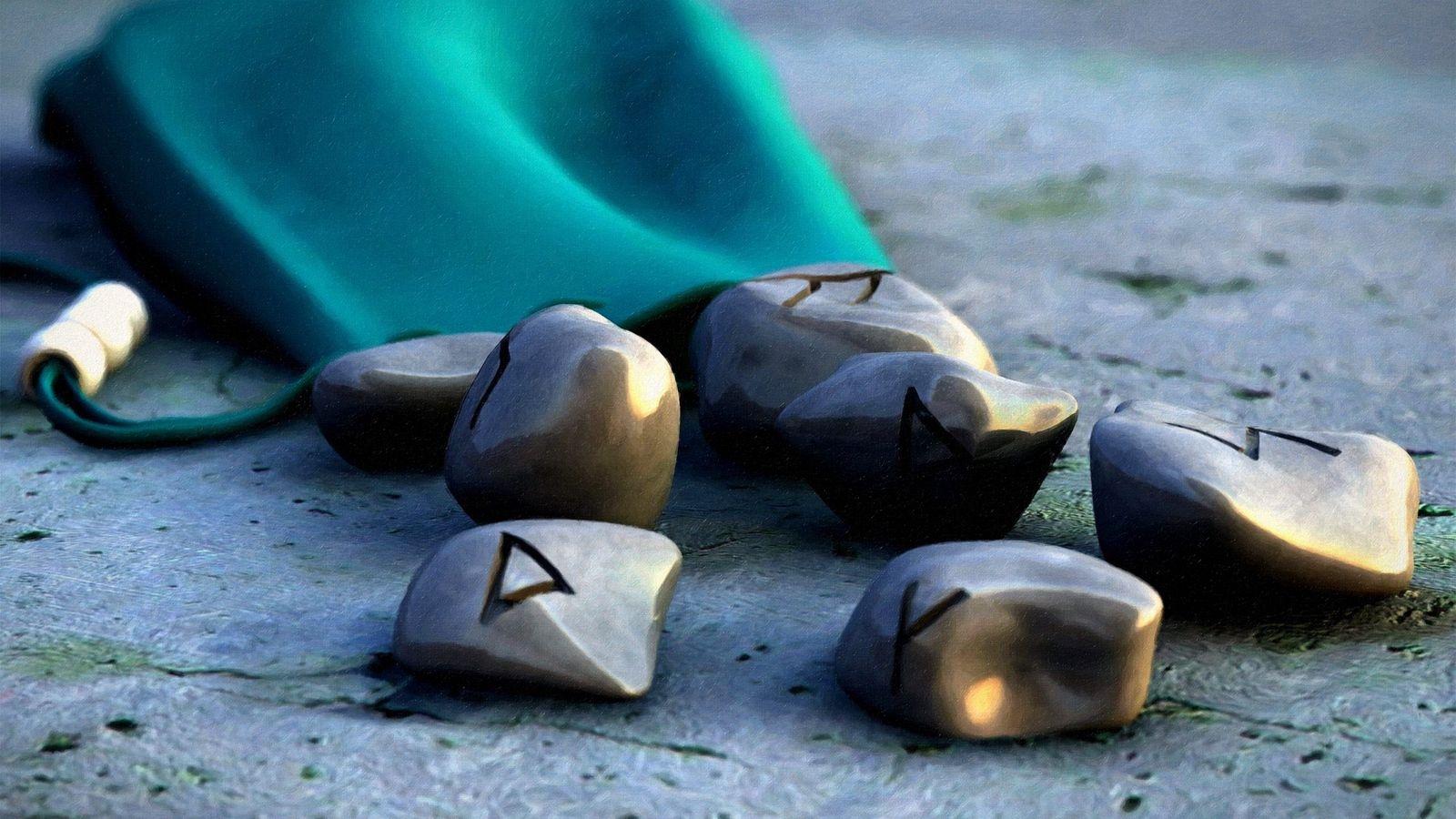 1600x900 Download wallpaper 1600x900 runes, magic, stones, art, forms