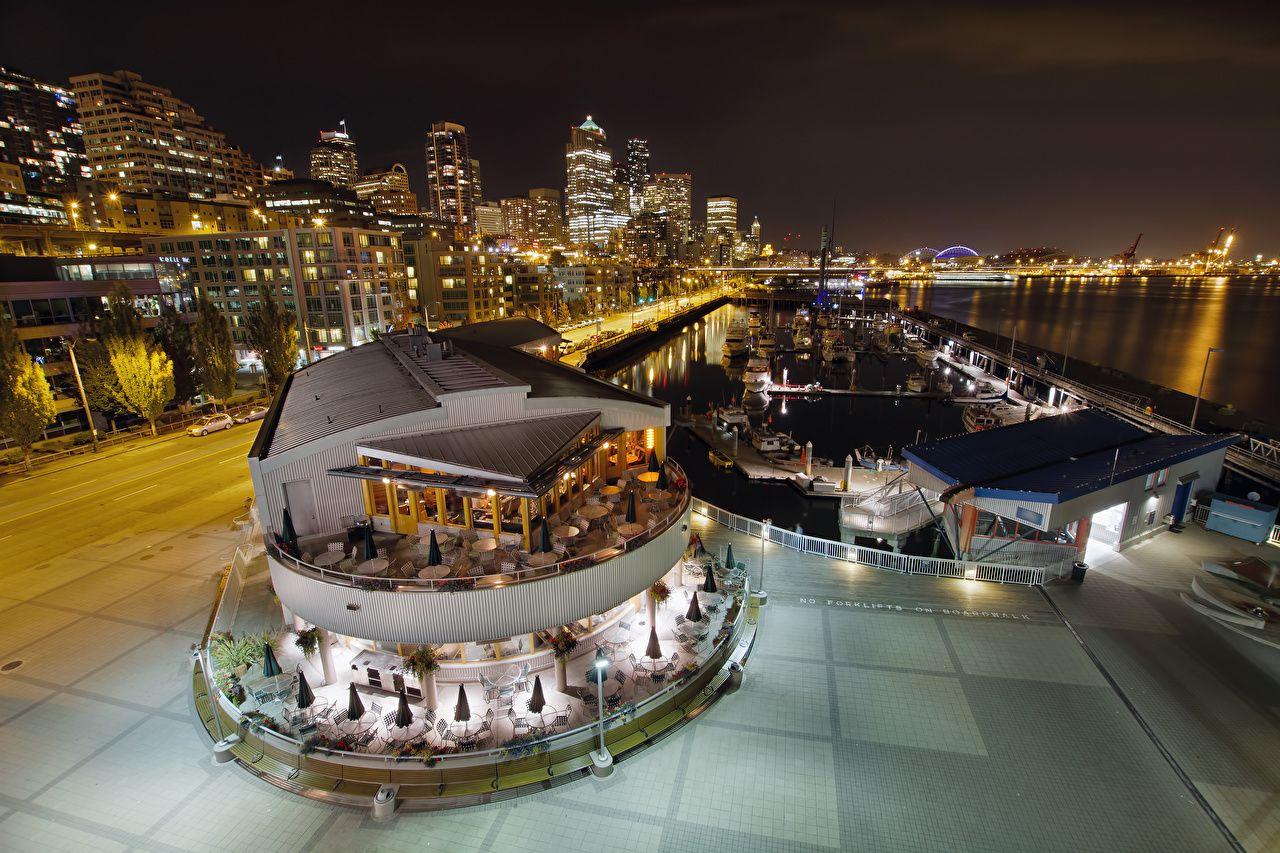 1280x853 Desktop Wallpaper Seattle Washington USA Street Pier river