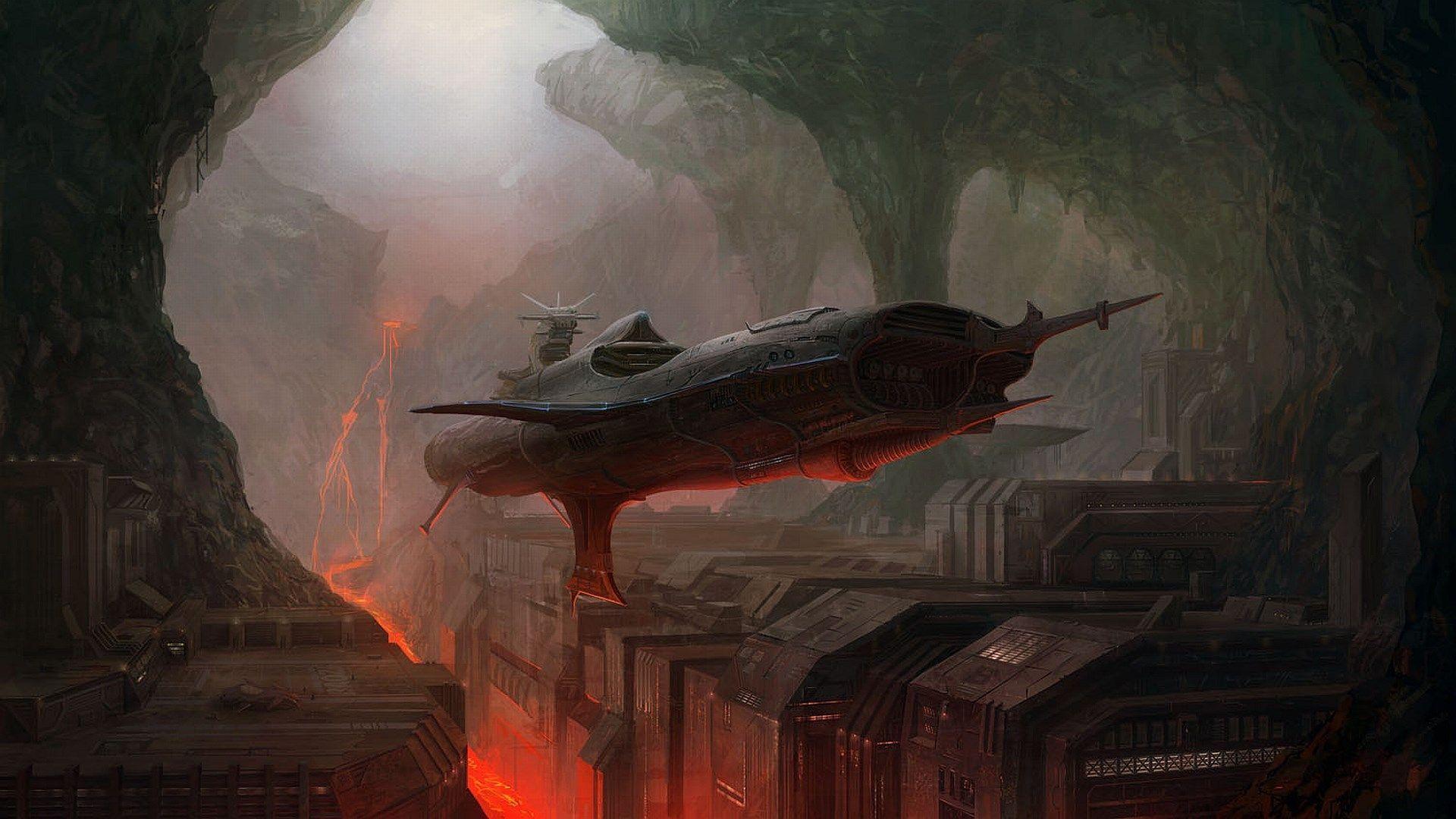 1920x1080 Free screensaver spaceship. scream. Science
