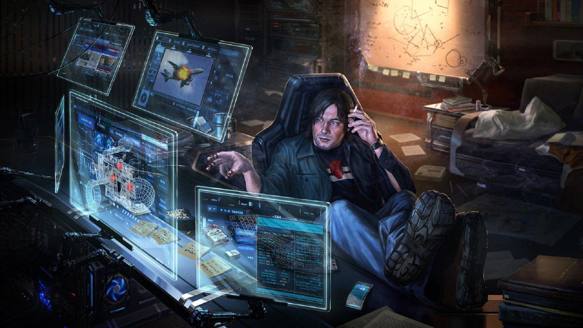 1920x1080 Sci Fi Art Computer Wallpaper