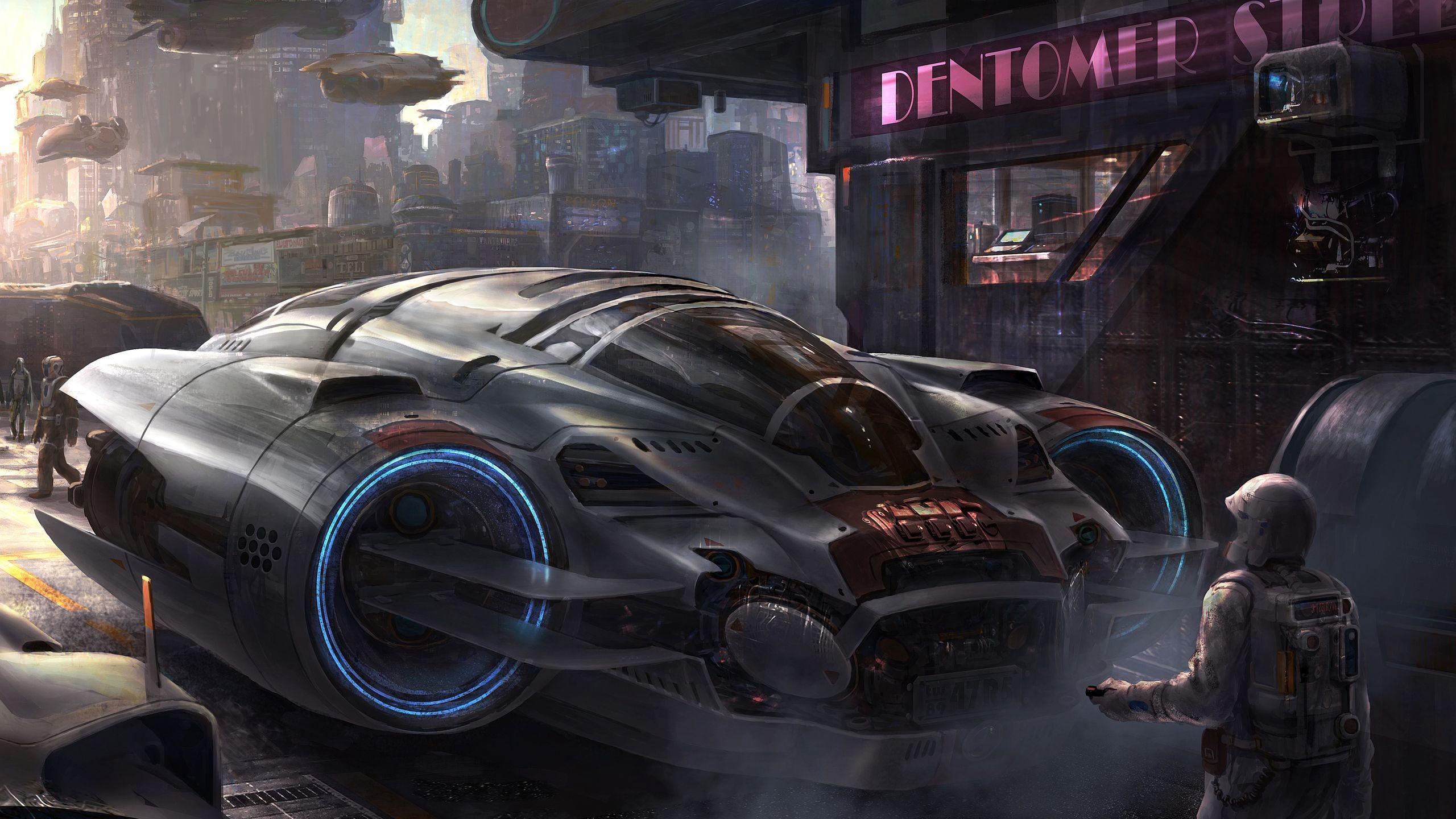2560x1440 Scifi Vehicle Science Fiction Concept Art 5k 1440P