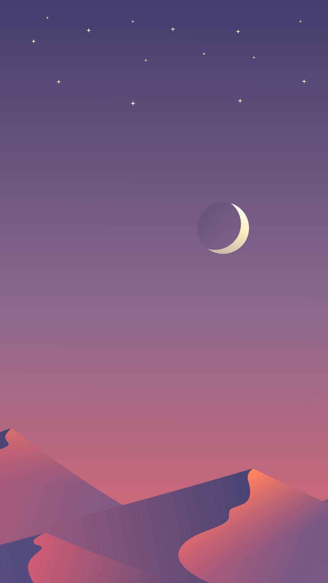 1080x1920 Desert Nights Moon 8n Wallpaper - [1080x1920]