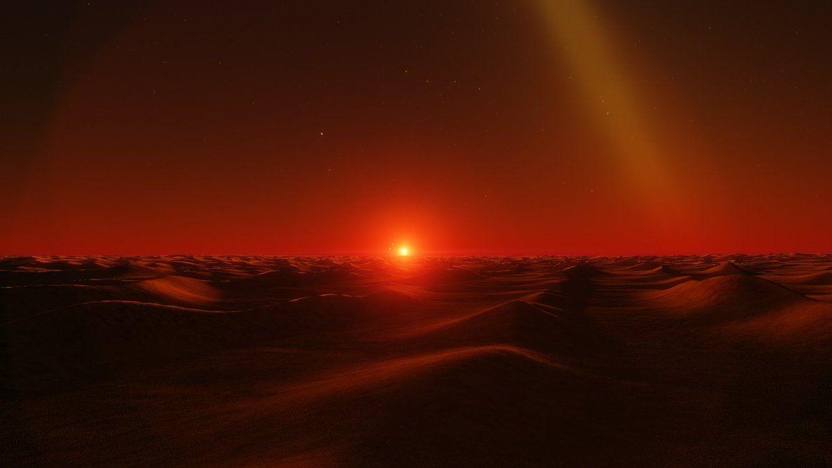 1200x675 universe.quru a sunset on a desert moon