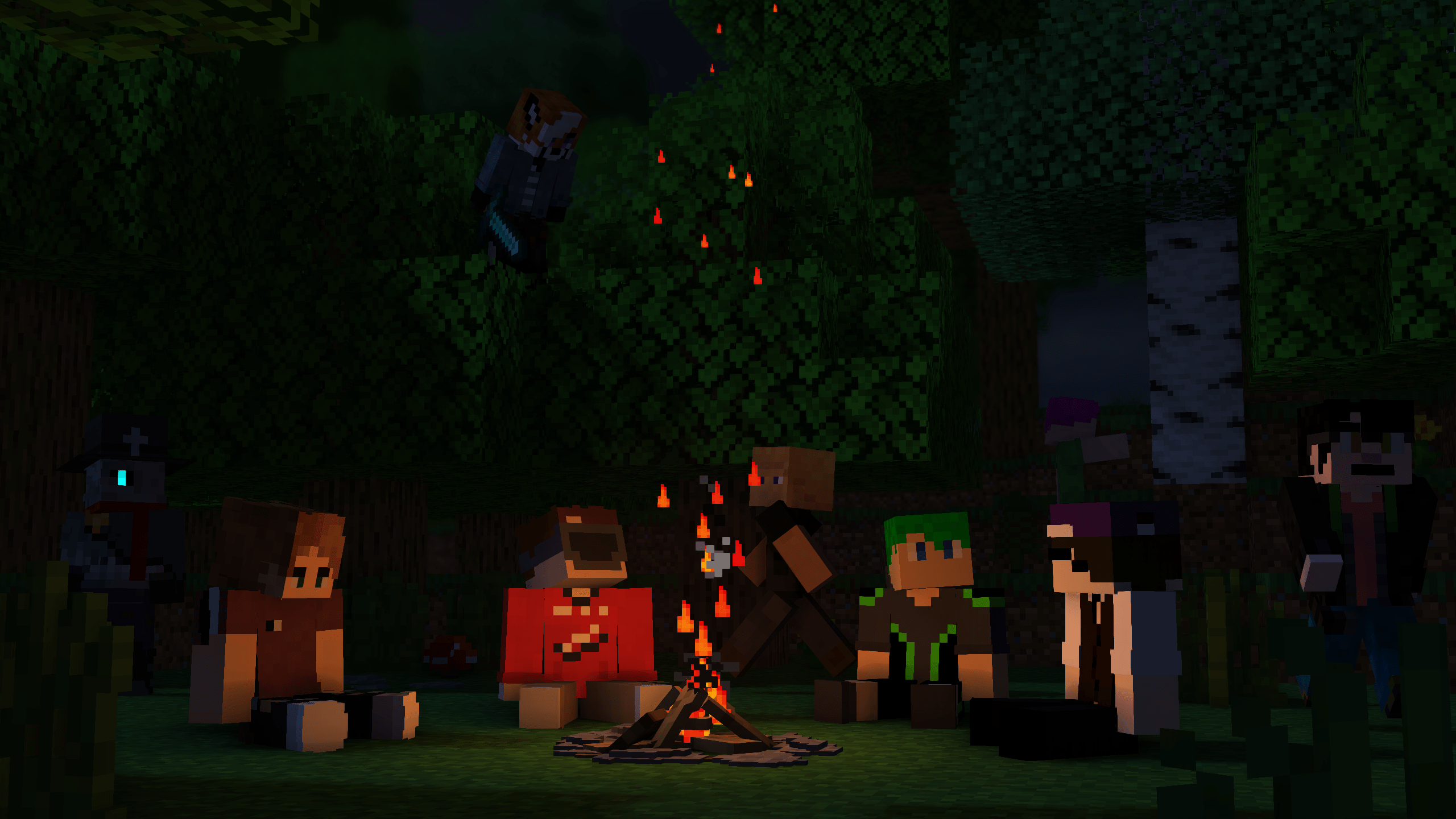 2560x1440 Cozy Campfire. Wallpaper And Art Imator