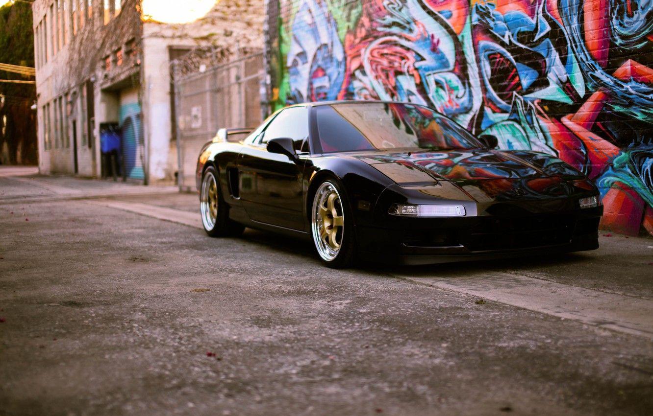 1332x850 Wallpaper graffiti, black, Honda, black, Honda, Acura, Acura
