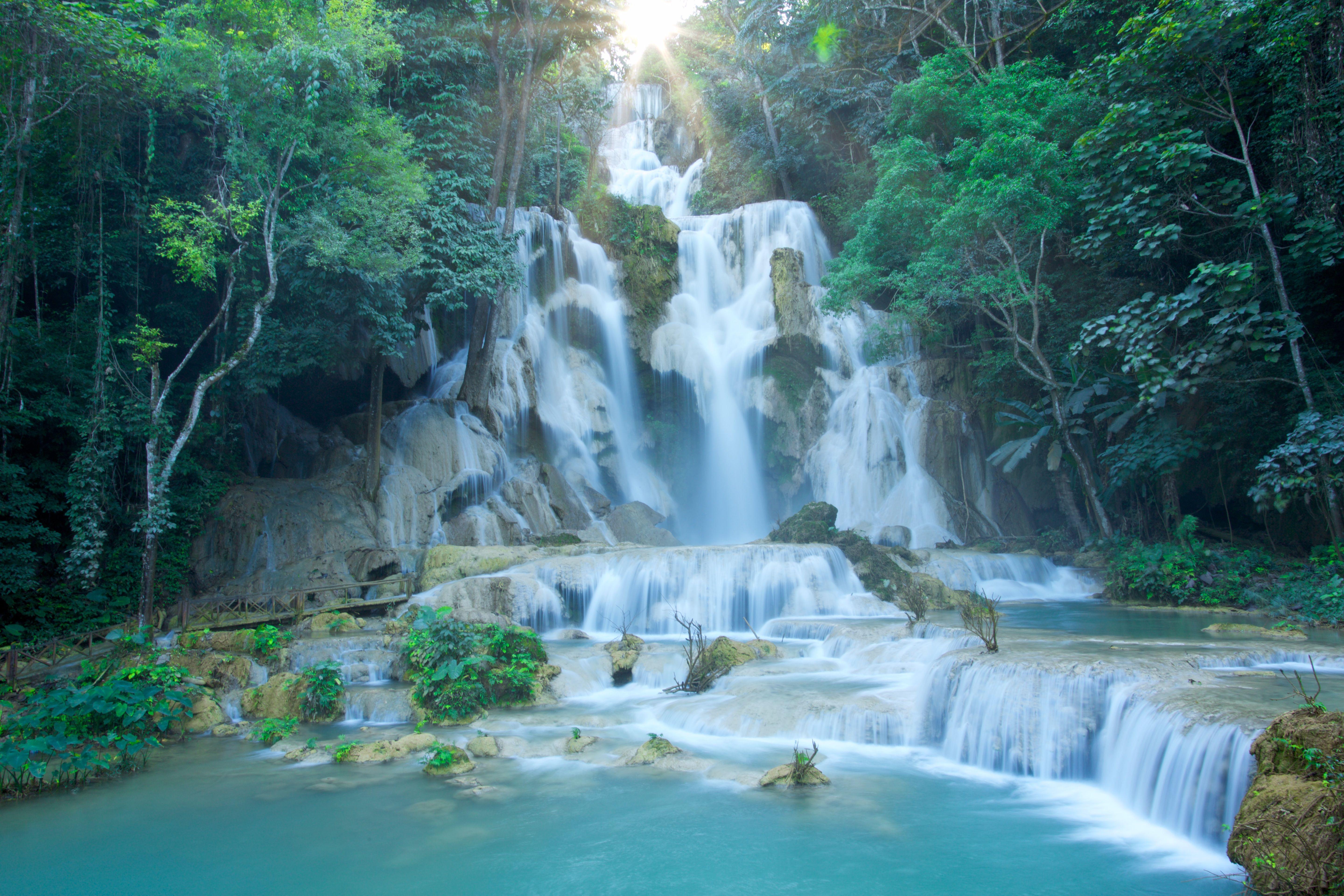 5760x3840 Best Tat kuang si waterfalls beautiful waterfalls in luang