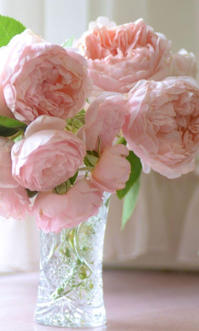 768x1280 Free download Soft Pink Peonies Bouquet Wallpaper