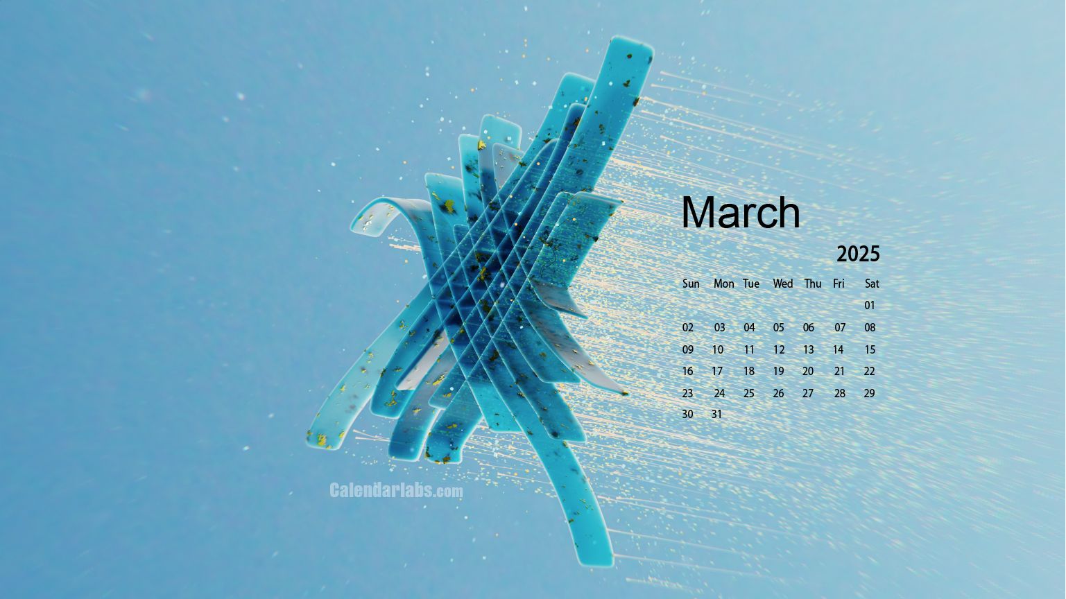 1537x864 March 2025 Desktop Wallpaper Calendar