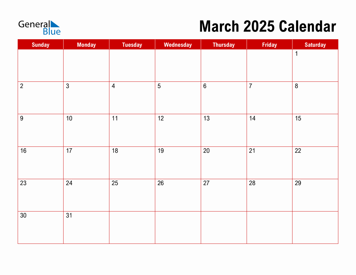 1188x918 Basic Monthly Calendar