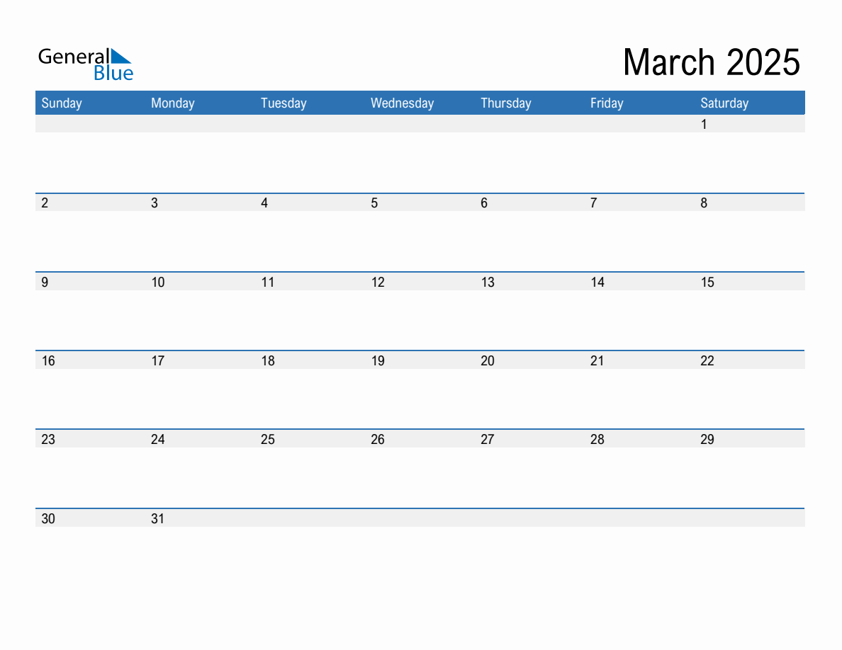 1188x918 March 2025 Monthly Calendar PDF, Word