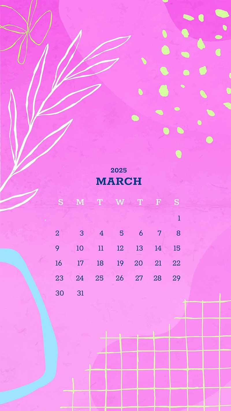 800x1422 March 2022 Calendar Wallpaper Image