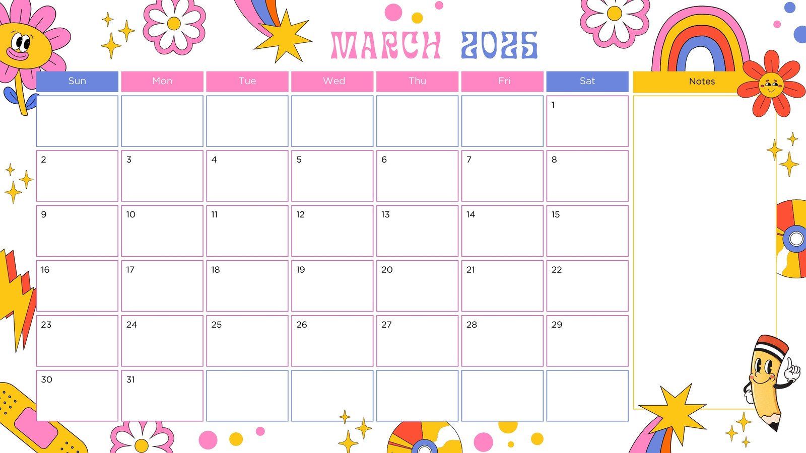 1600x900 Free and customizable march templates