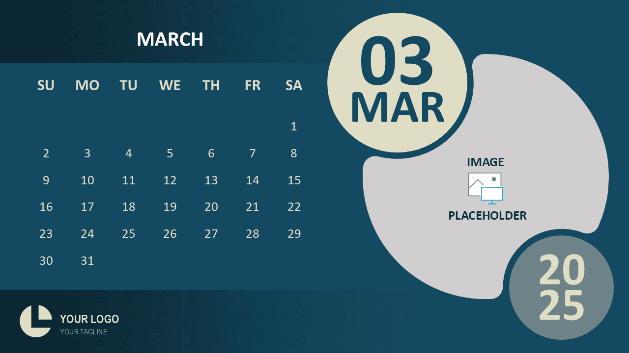 1280x720 Modern Marine 2025 Calendar