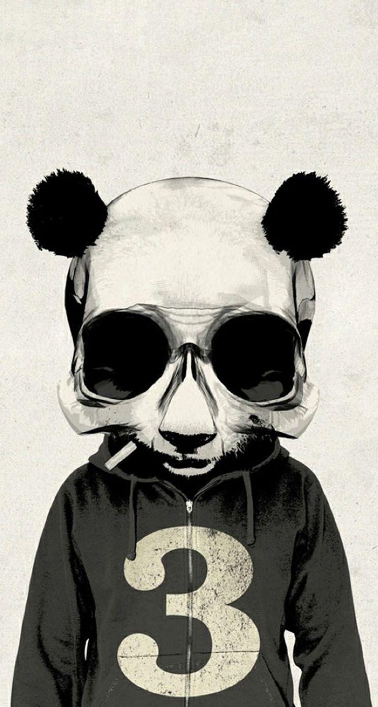 744x1392 The iPhone Wallpaper Smoking Panda