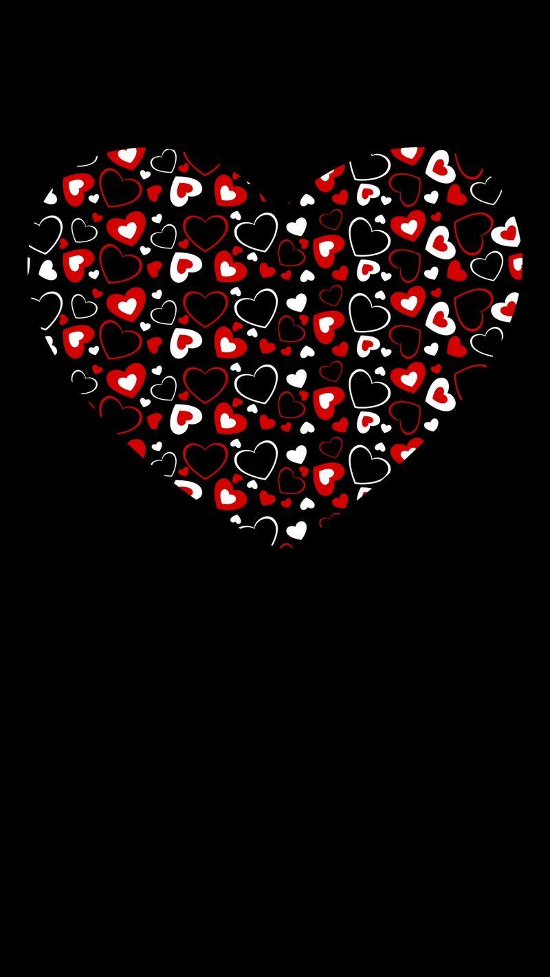 800x1420 Download wallpaper 800x1420 heart, hearts, art, dark, love iphone