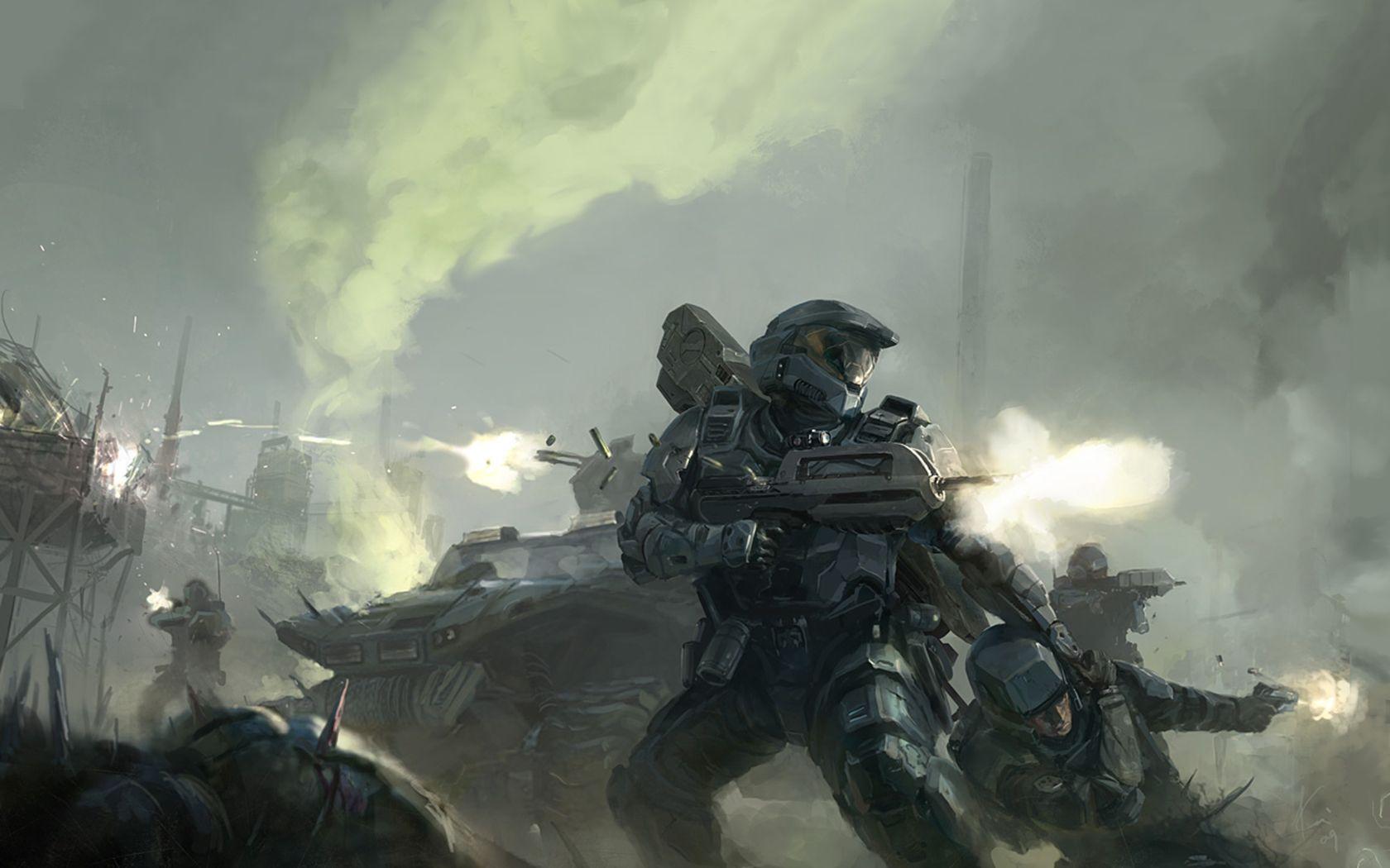 1680x1050 Video Game Wallpaper. Painted Sci Fi Milspec Env Concept art