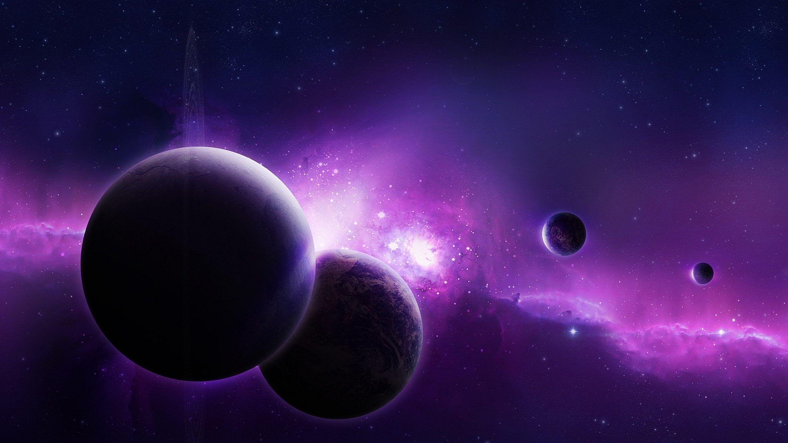 2560x1440 Purple Galaxy Wallpaper