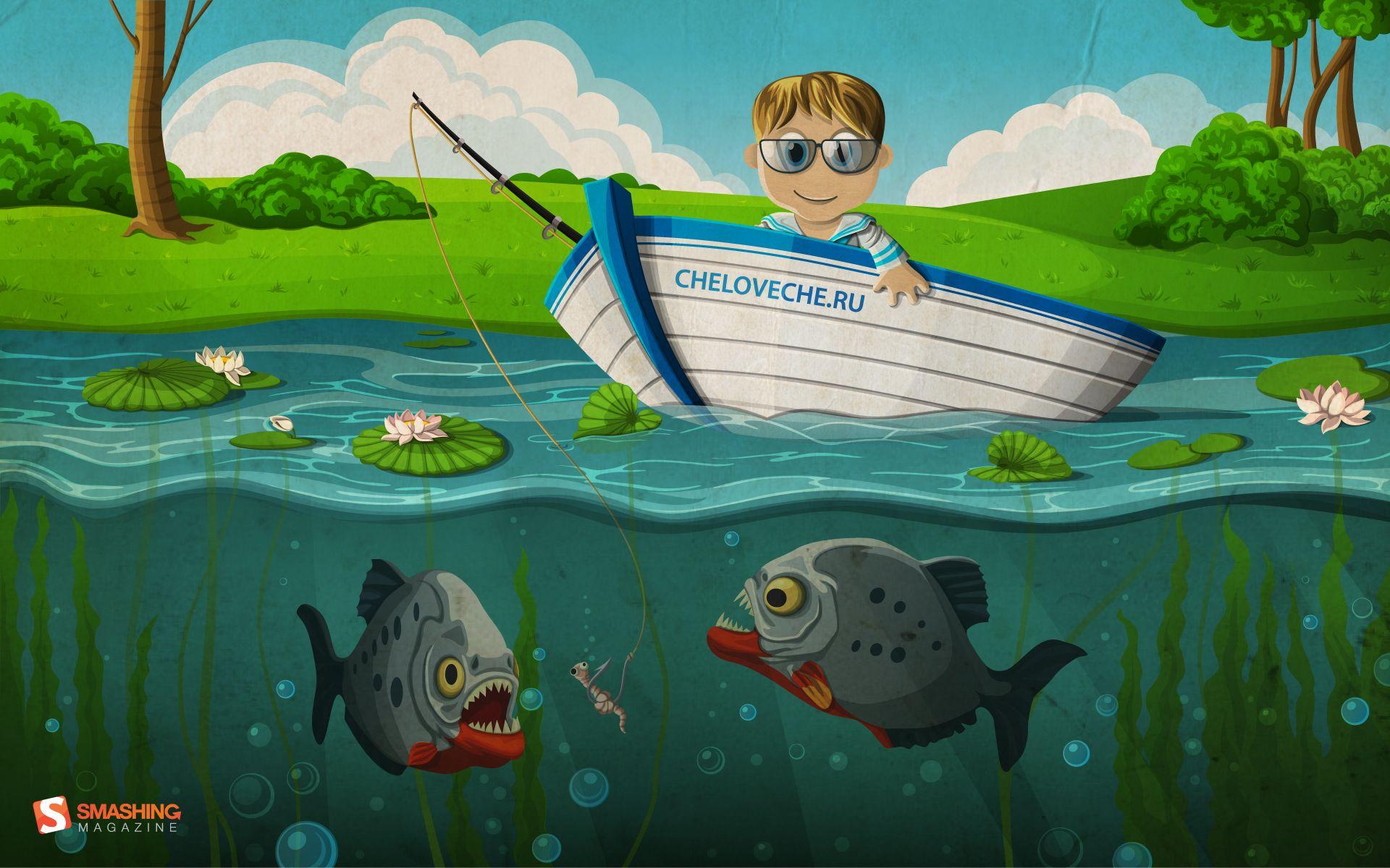 1920x1200 Piranha fishing desktop PC and Mac wallpaper