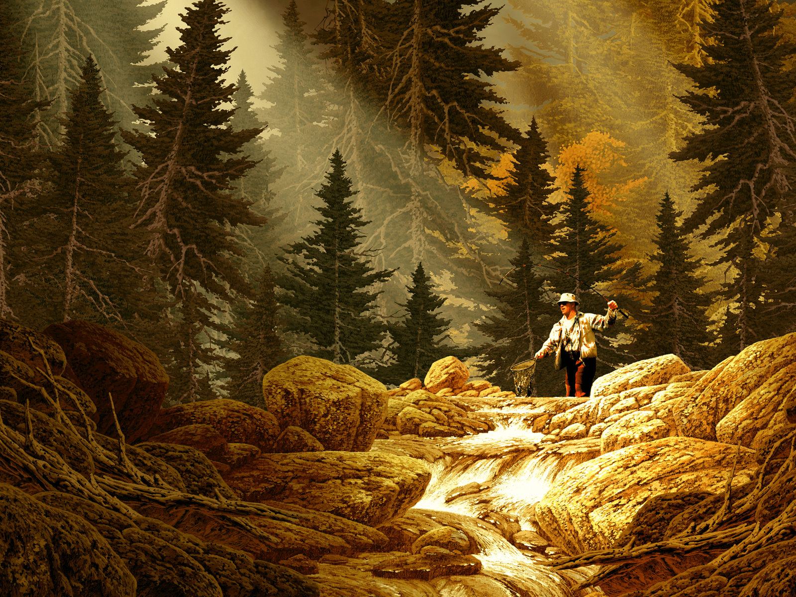 1600x1200 wallpaper: Fly Fishing Wallpaper Desktop
