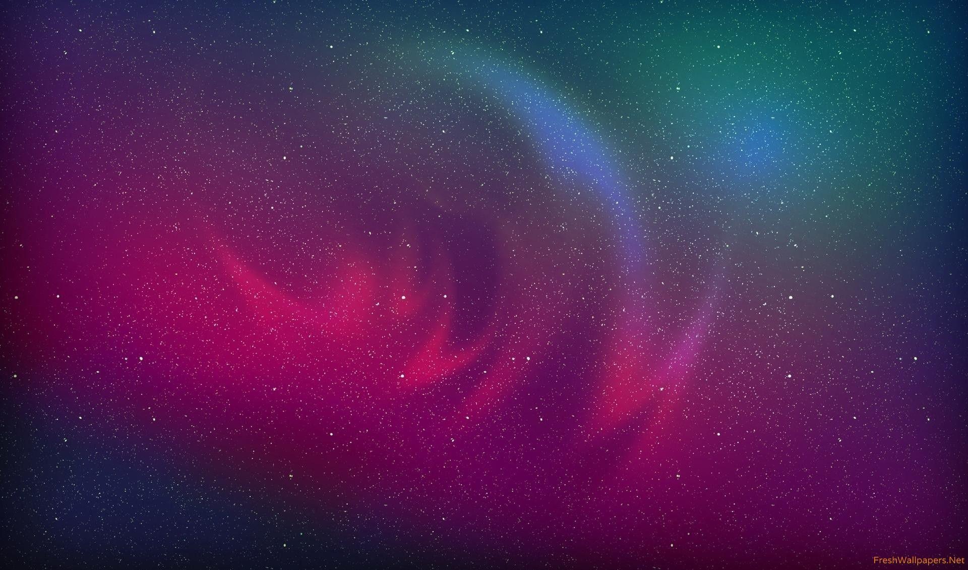 1920x1130 Pink blurry nebula in the blue galaxy wallpaper