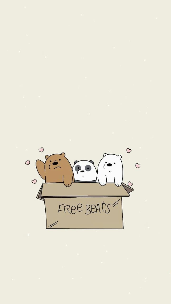 720x1280 Kawaii We Bare Bears Cute Free Wallpaper & Background
