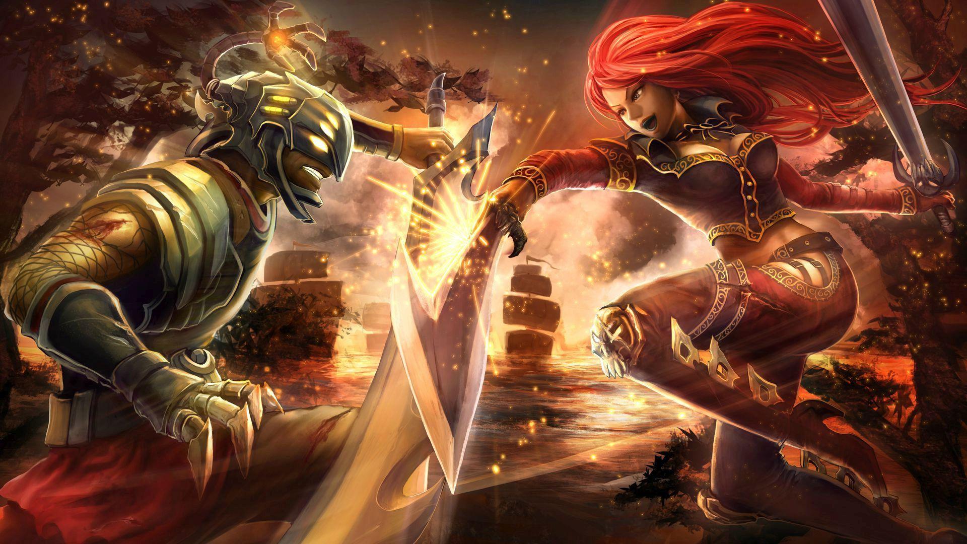 1920x1080 Katarina vs Master Yi Wallpaper 1920x1080 League Of Legends