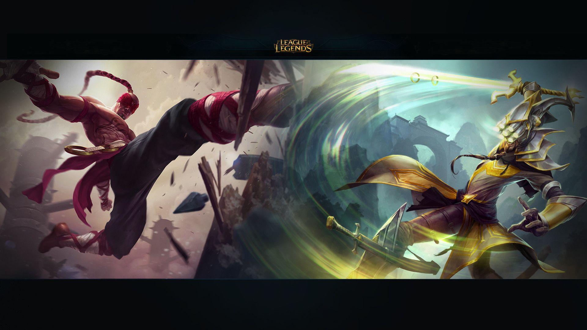 1920x1080 Lee Sin vs Master Yi HD Wallpaperx1080