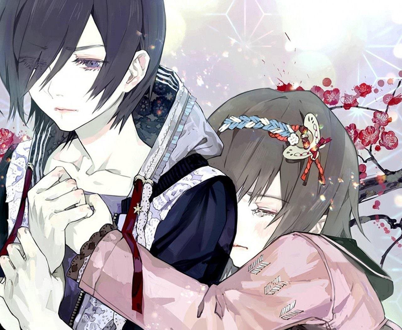 1280x1050 Tokyo ghoul, Fueguchi hinami, Kirishima touka, Hugs wallpaper. HD