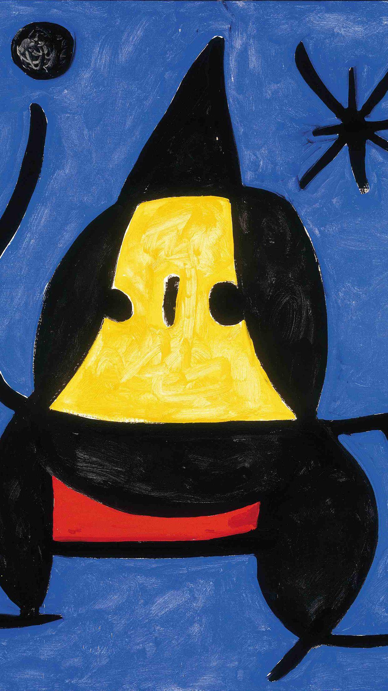 1242x2208 iPhone7 wallpaper. joan miro blue