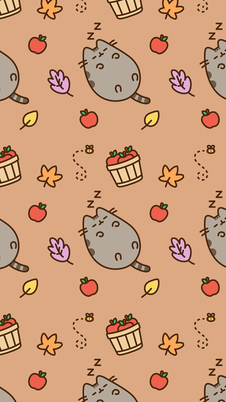 750x1334 Apples, pumpkin pie, Pusheen, fall leaves and did I mention