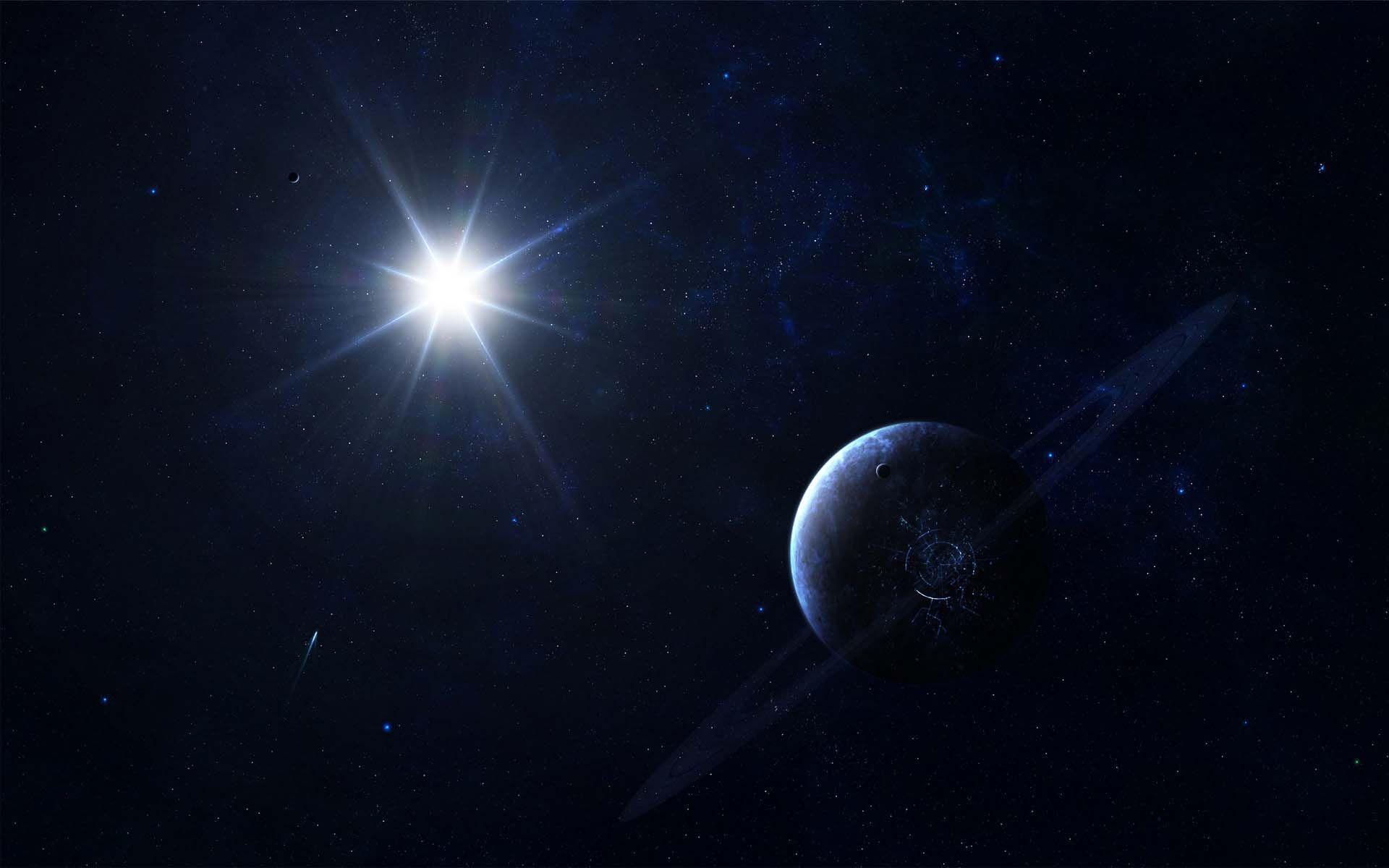 1920x1200 Shining Star In Space. HD Digital Universe Wallpaper