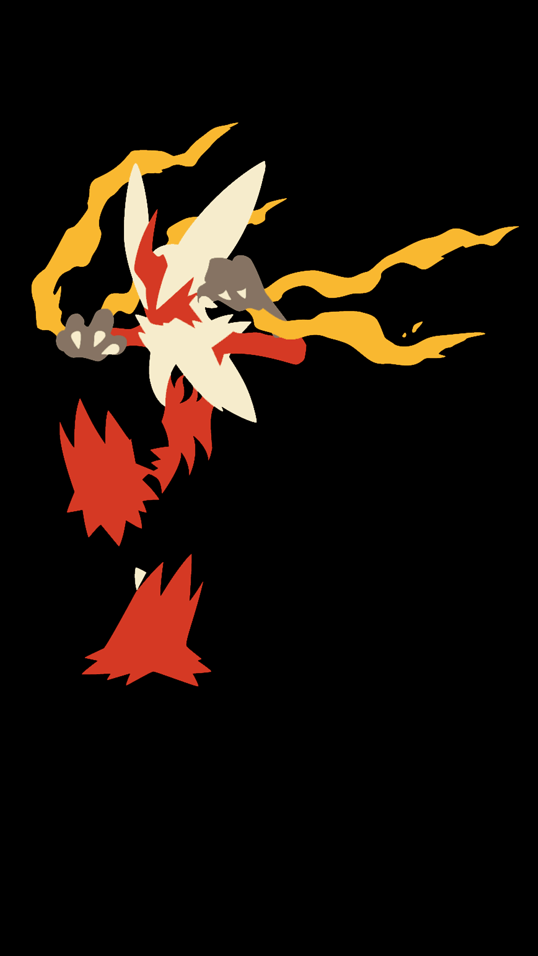 1080x1920 This Minimalist Blaziken Wallpaper I Made. 1080x1920