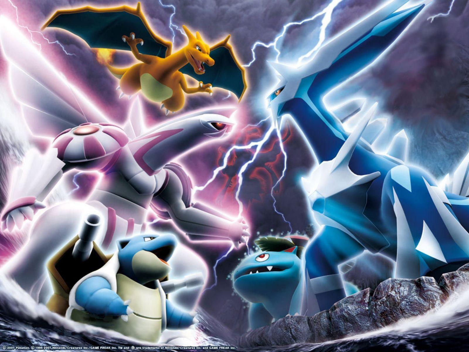 1600x1200 Dialga and Palkia, Venosaur, Charizard, Blastoise. Pokemon