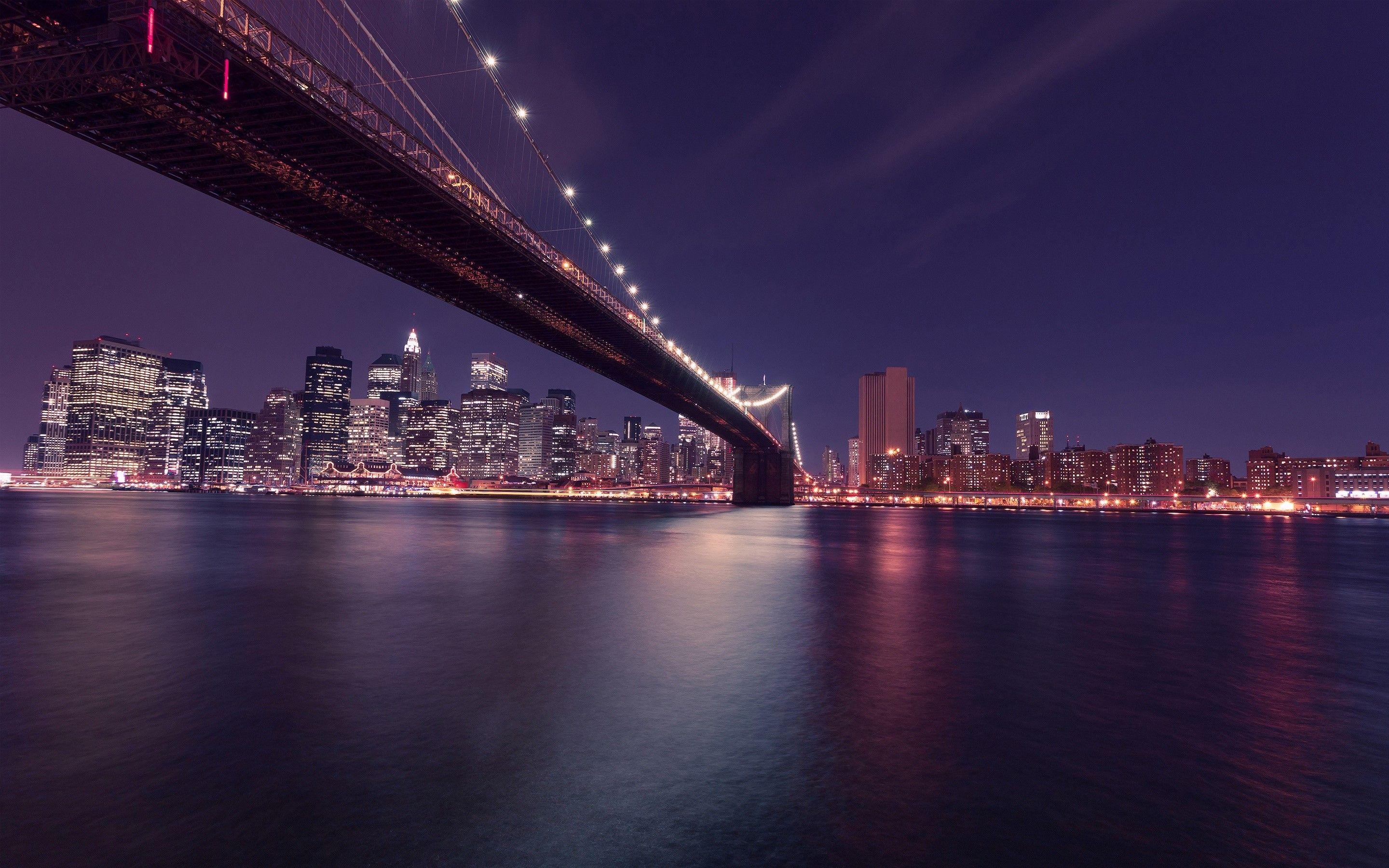 2880x1800 Brooklyn Bridge to Manhattan in New York Wallpaper