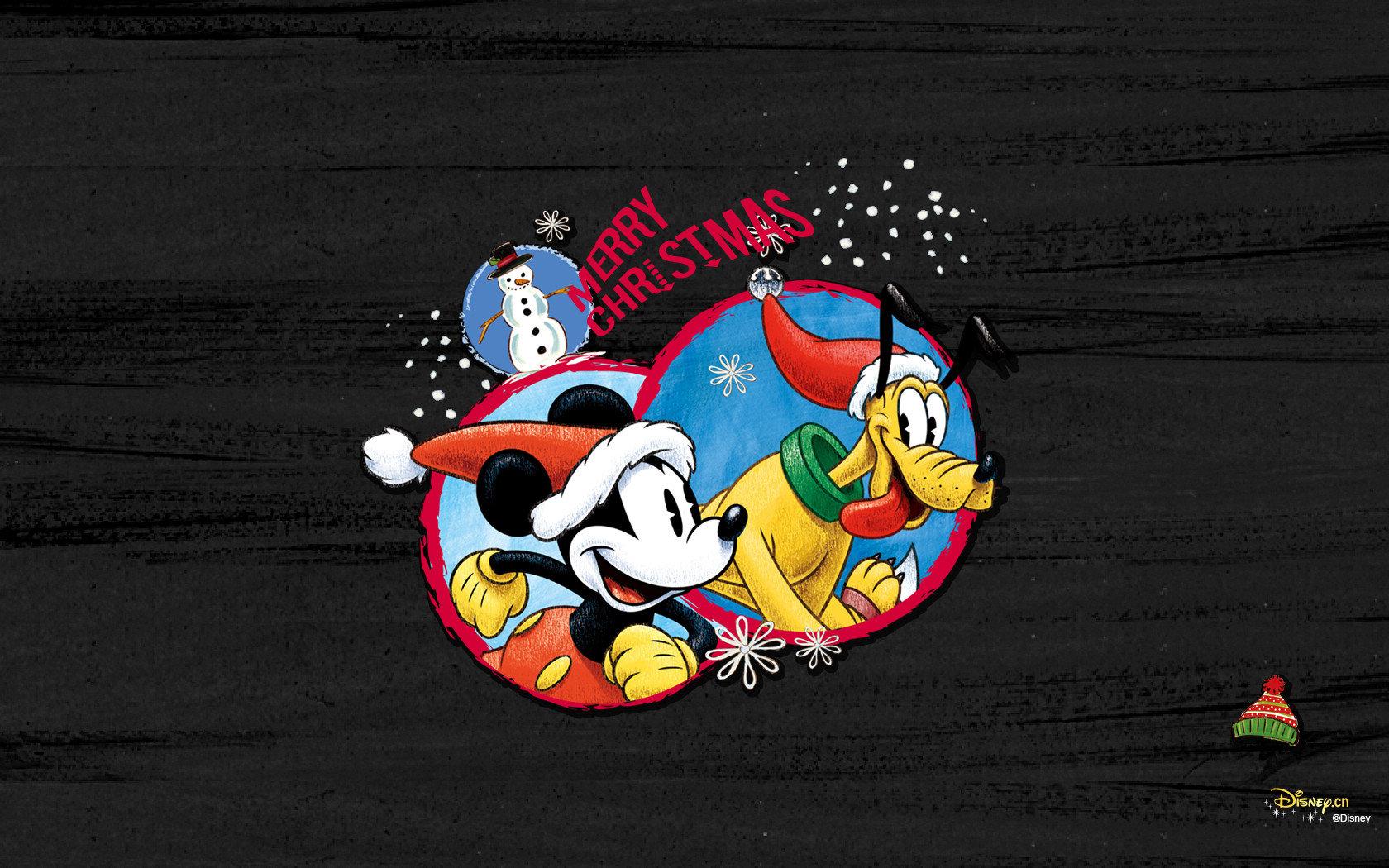 1680x1050 Mickey Mouse Christmas wallpaper HD for desktop background