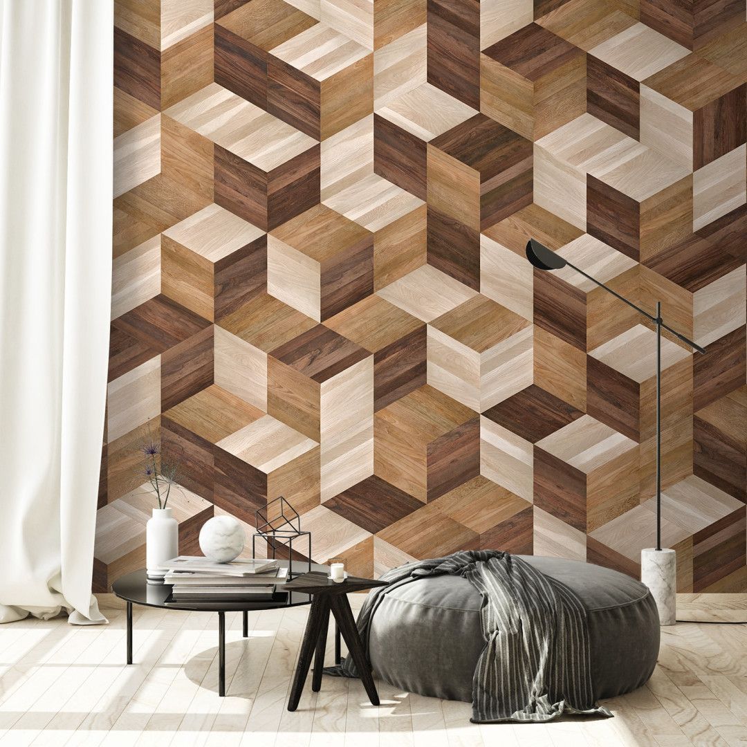 1080x1080 Wood effect wallpaper