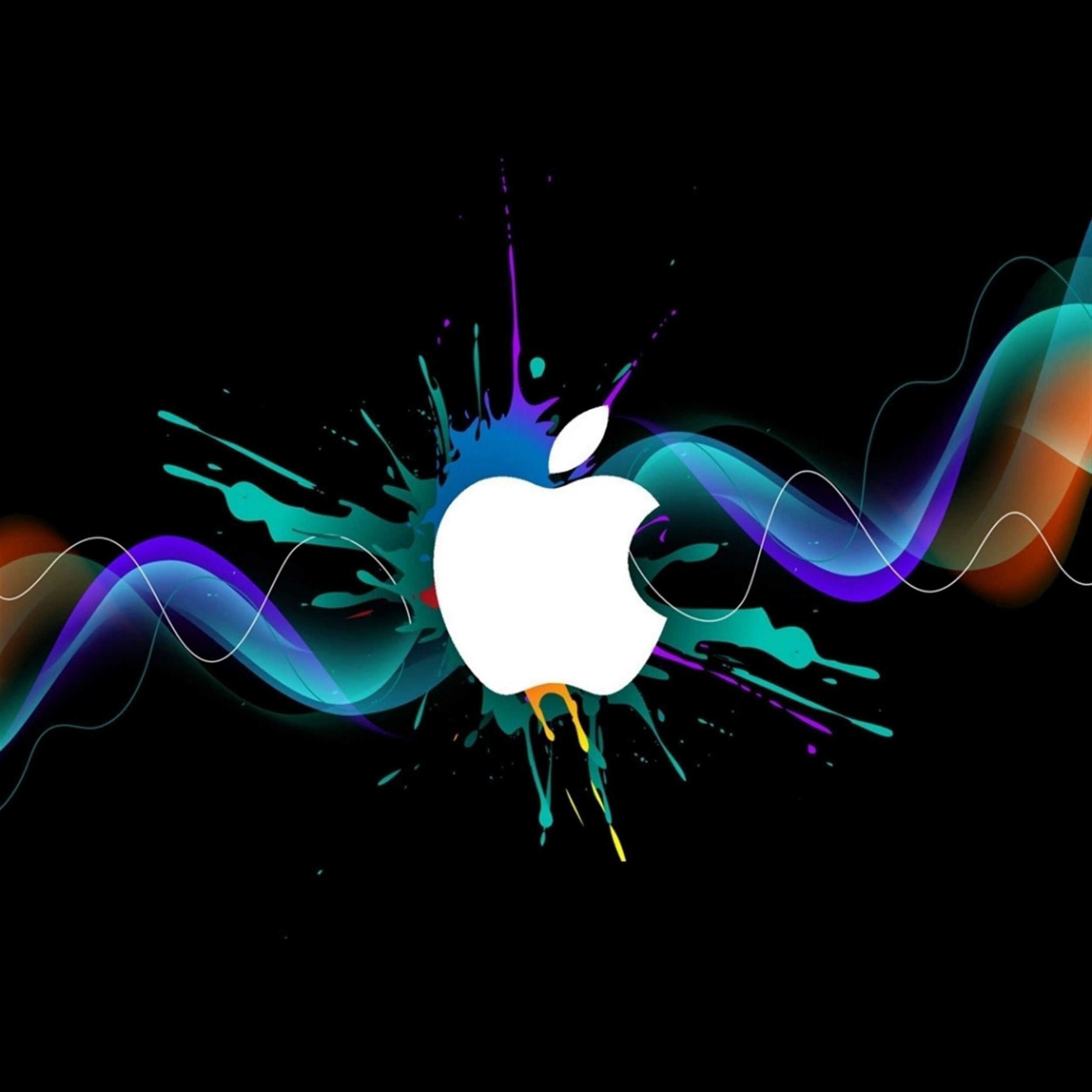 2500x2500 Apple Logo Paint Splatter