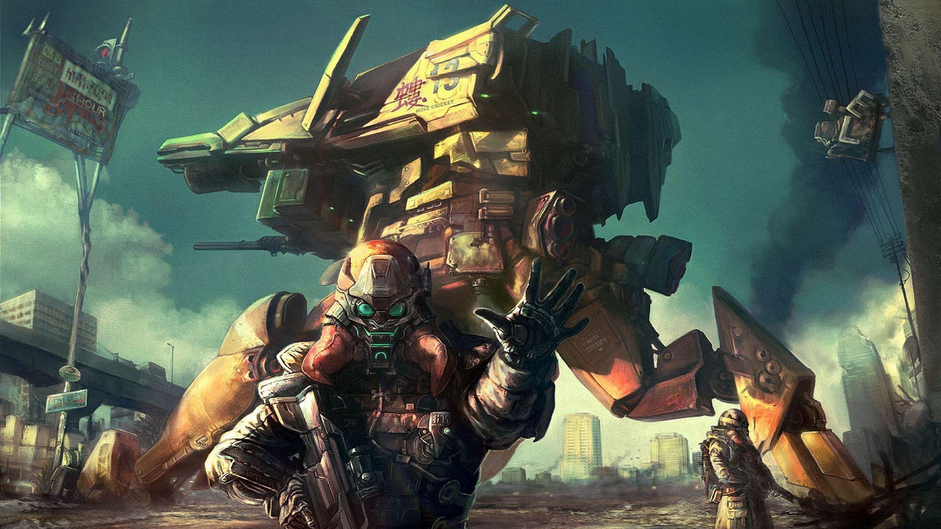 1920x1079 Sci Fi Wallpaper. A Dribble of Ink. Robot