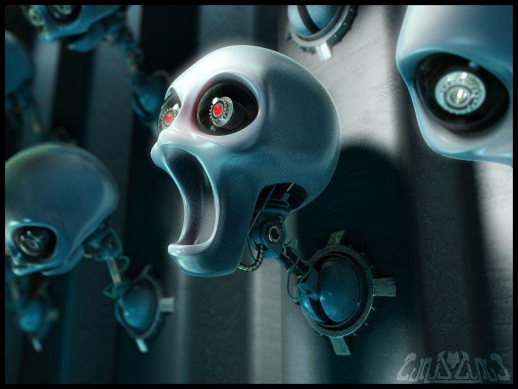 1024x768 Robot Wallpaper