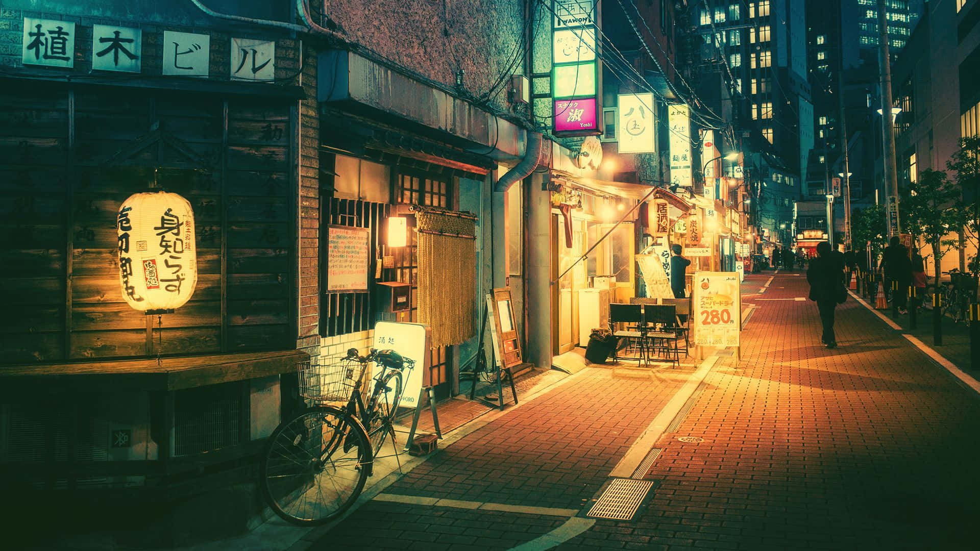 1920x1080 Tokyo Background Sidewalk Tokyo Street