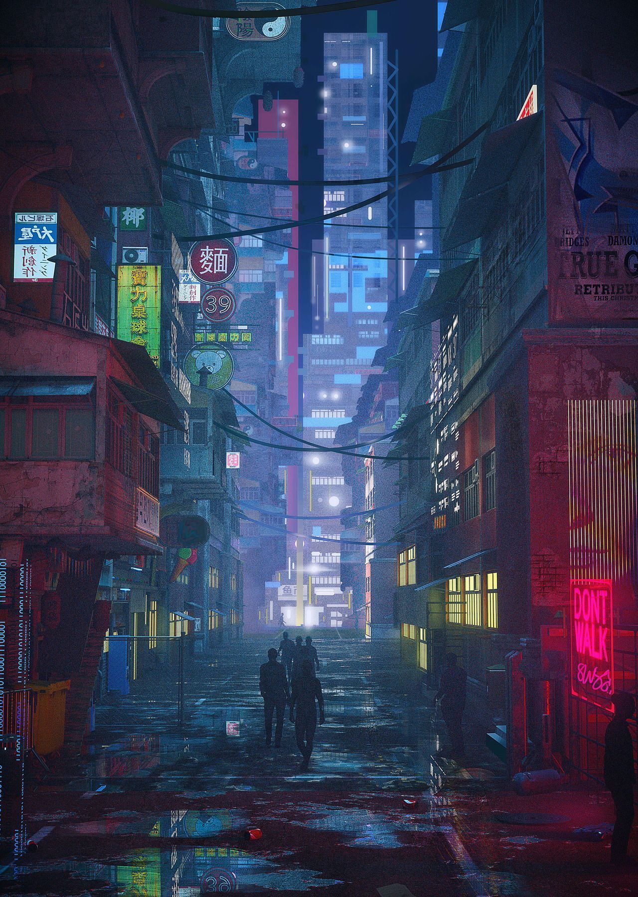 1280x1800 Tokyo Night Anime Wallpaper