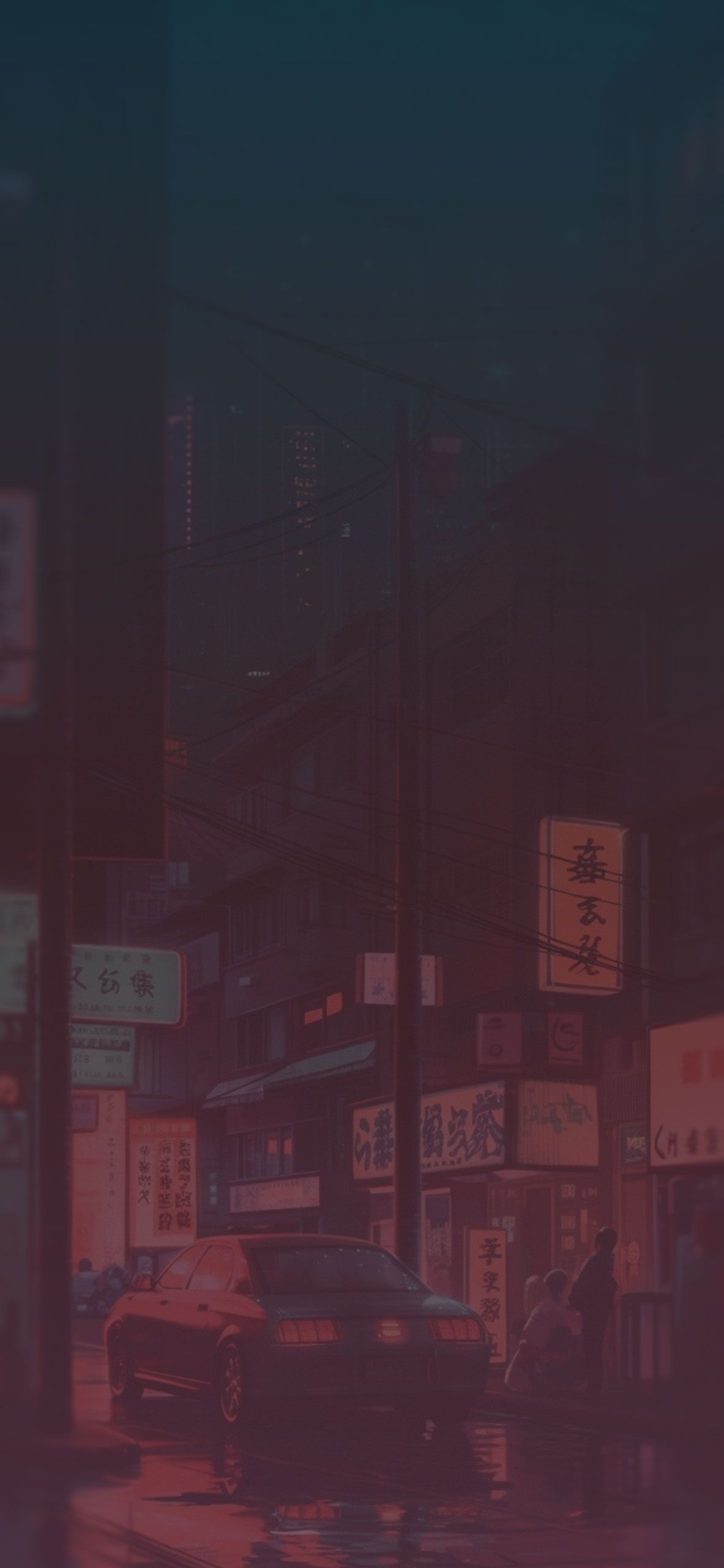 1183x2560 Night Tokyo Street Wallpaper
