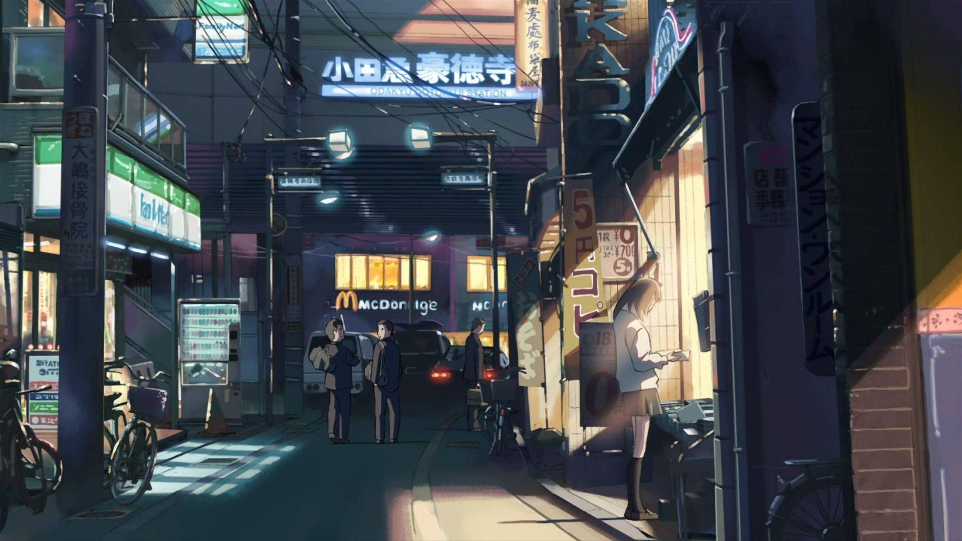 1920x1080 Graphic Depiction Of Japanese City