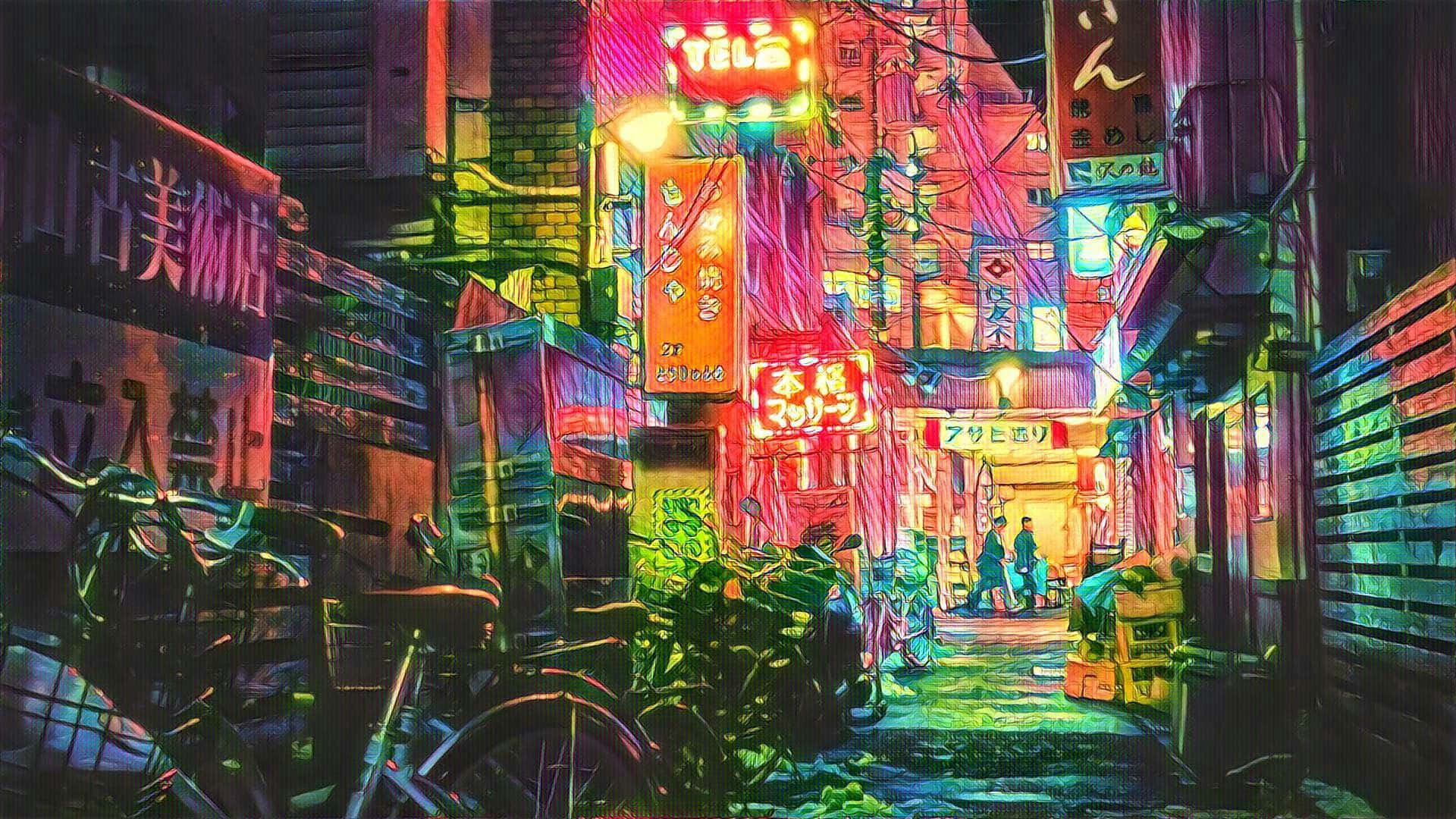 1920x1080 Download Tokyo Background Street Alley