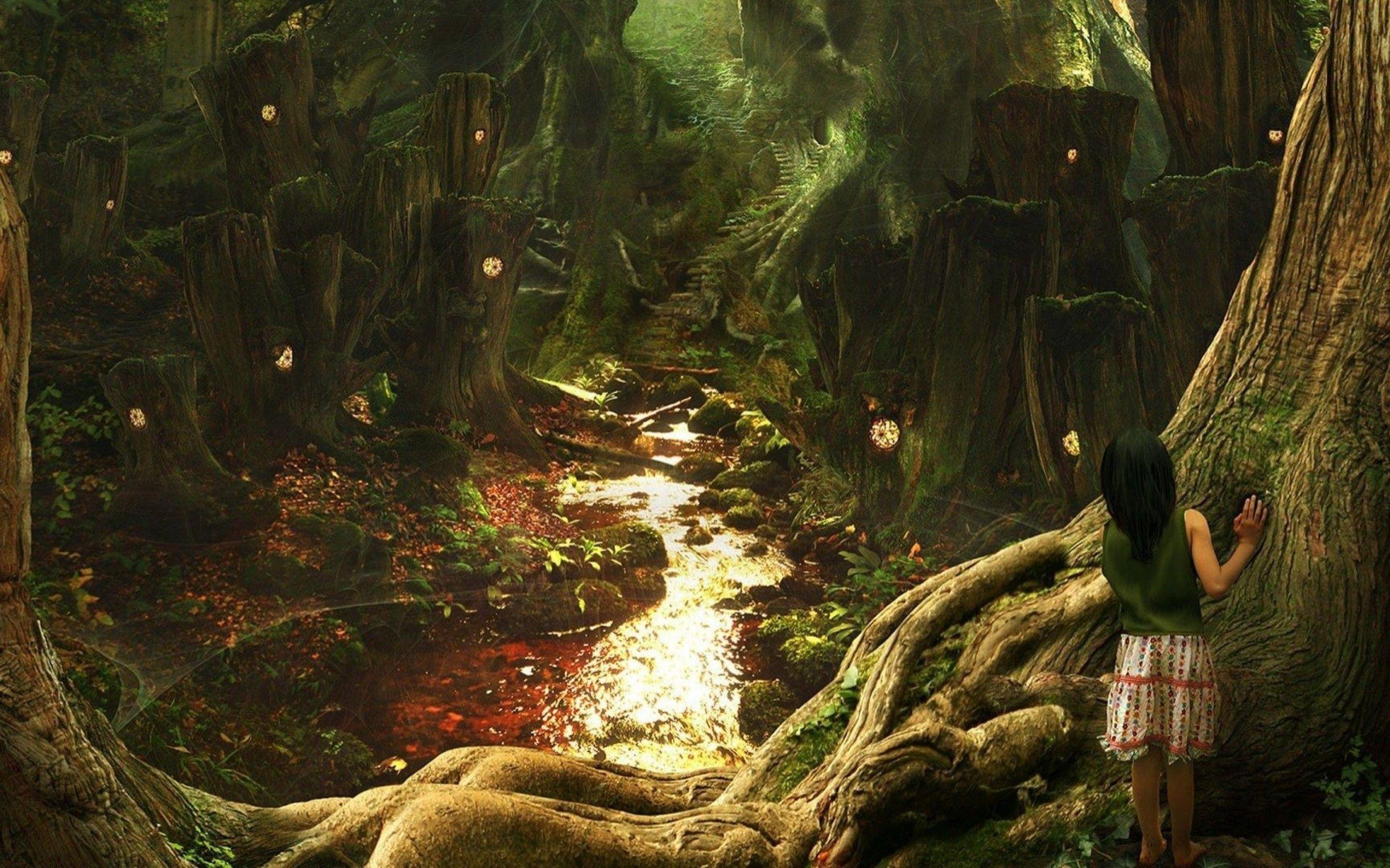Hình nền 2880x1800 Enchanted Forest.  sáng tạo và tưởng tượng